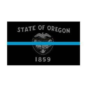 Oregon-OR-State-Flag-Thin-Blue-Line-Police-Sticker-Decal-275-Made-in-USA