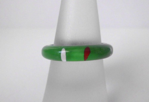 °° Fingerring - Acryl - Kunststoff - versch. Farben und Muster - 18 mm (56) °° - Picture 6 of 41