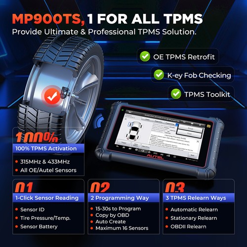 2025 Autel MaxiPRO MP900-TS PRO Scanner Riapprendimento Programmazione TPMS DoIP - Foto 6 di 15