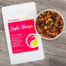 Apple Vanilla Hibiscus Fruit Tea - Herbal Loose Leaf Tisane - Fusion Teas