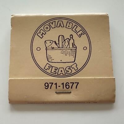 Vintage Full Matchbook - Movable Feast - Sacramento, California