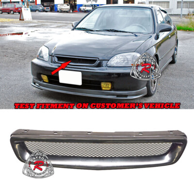 Fits 96-98 Honda Civic TR-Style Front Grill (ABS) w/ Aluminum Mesh