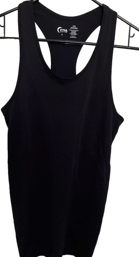 ZYIA Active Womens Racerback Tank Top Size S Black Scoop Neck Athletic Pullover - Picture 7 of 7