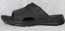 ROCKPORT MEN'S SANDAL US 6.5 W DARWYN SLIDE II BLACK LEATHER CI5687 NEW NIB