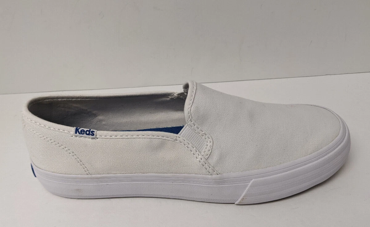 Keds double decker sales slip on white