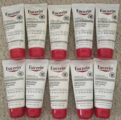 Pack 10 Eucerin Original Healing Cream, 2oz For Each New Extremely Dry Skin