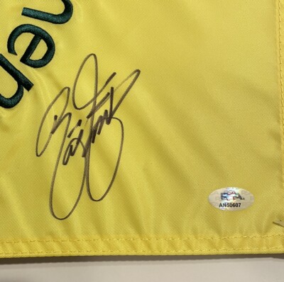 Rickie Fowler Signed Memorial Tournament Pin Flag PSA/DNA