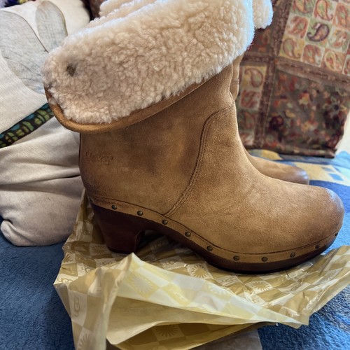Ugg Lynnea Clogs Shearling Ankle Boots 