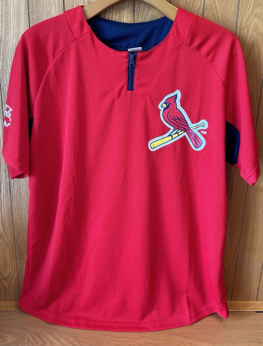 St Louis Cardinals Baseball Pullover SGA Batting Practice XL 1/4