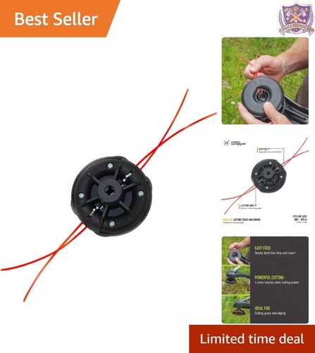 Universal Fit String Trimmer Head 6.44" Durable Easy Install Gas Edging Tool