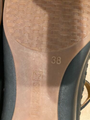 NWD Pikolinos Puerto Vallarta Mary Jane Sandals , 38 / US 7 , Black Leather - Picture 10 of 12