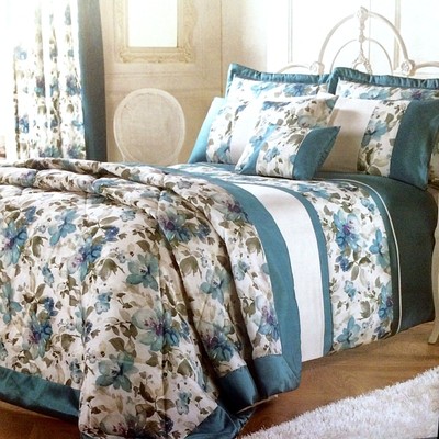 Free Pillow Shams King Size New Georgiana Floral Duvet Set Teal