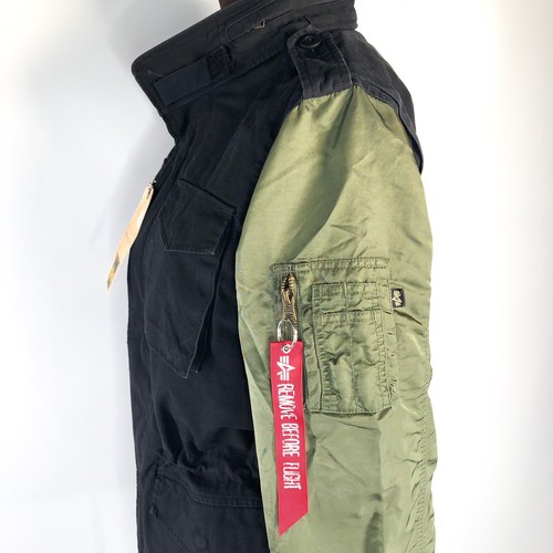 ALPHA INDUSTRIES Women’s Fusion Field Coat Black / Green Size M - Picture 11 of 12