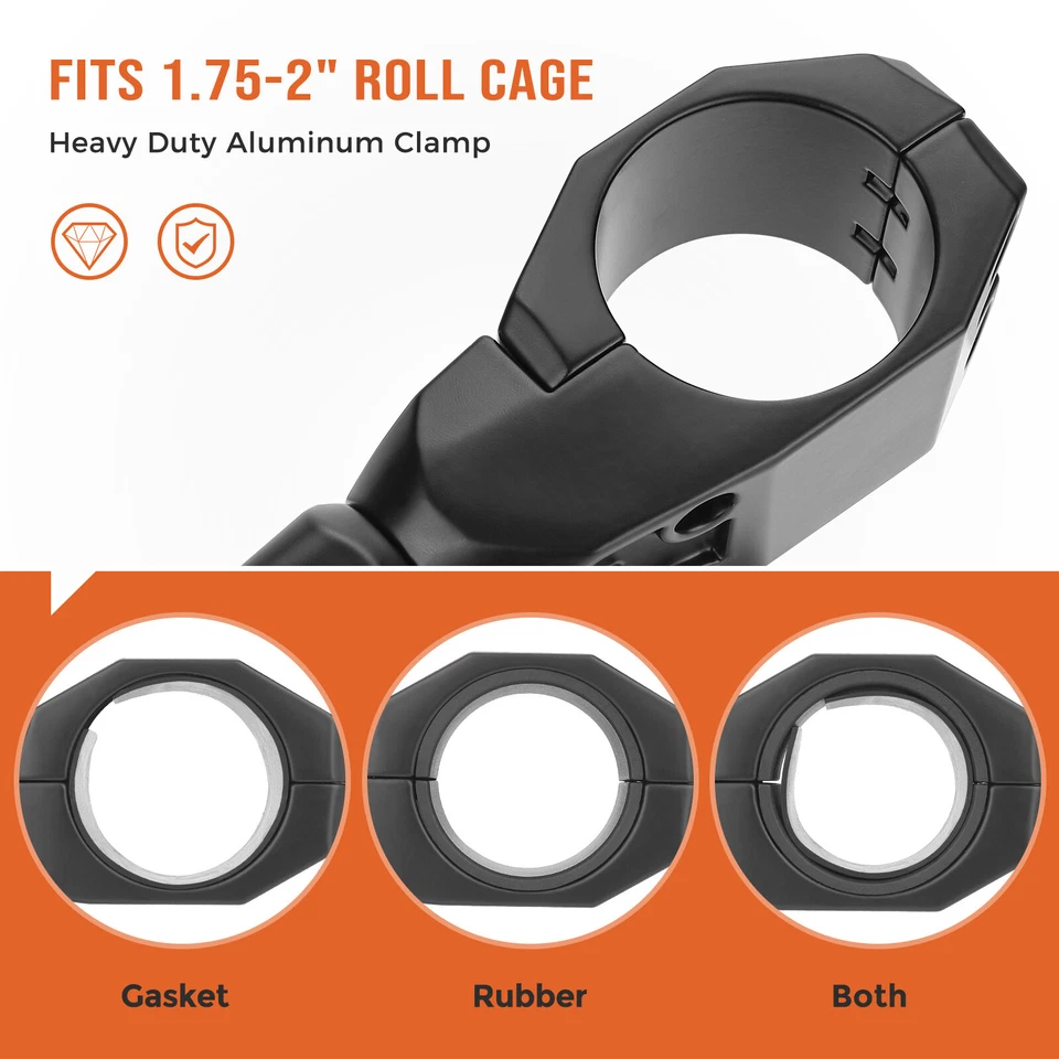 Juego de espejos retrovisores centrales laterales UTV para Polaris RZR Can-am Kawasaki Mule Honda Foto 4 de 4