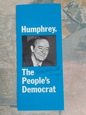 Hubert H Humphrey For President Autographed 1972 Brochure Pamphlet