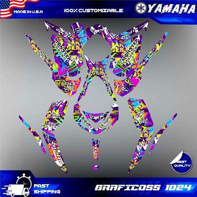 Yamaha Raptor 700 700R graphics kit 2013 2014 2017 to 2023 decals stickers atv
