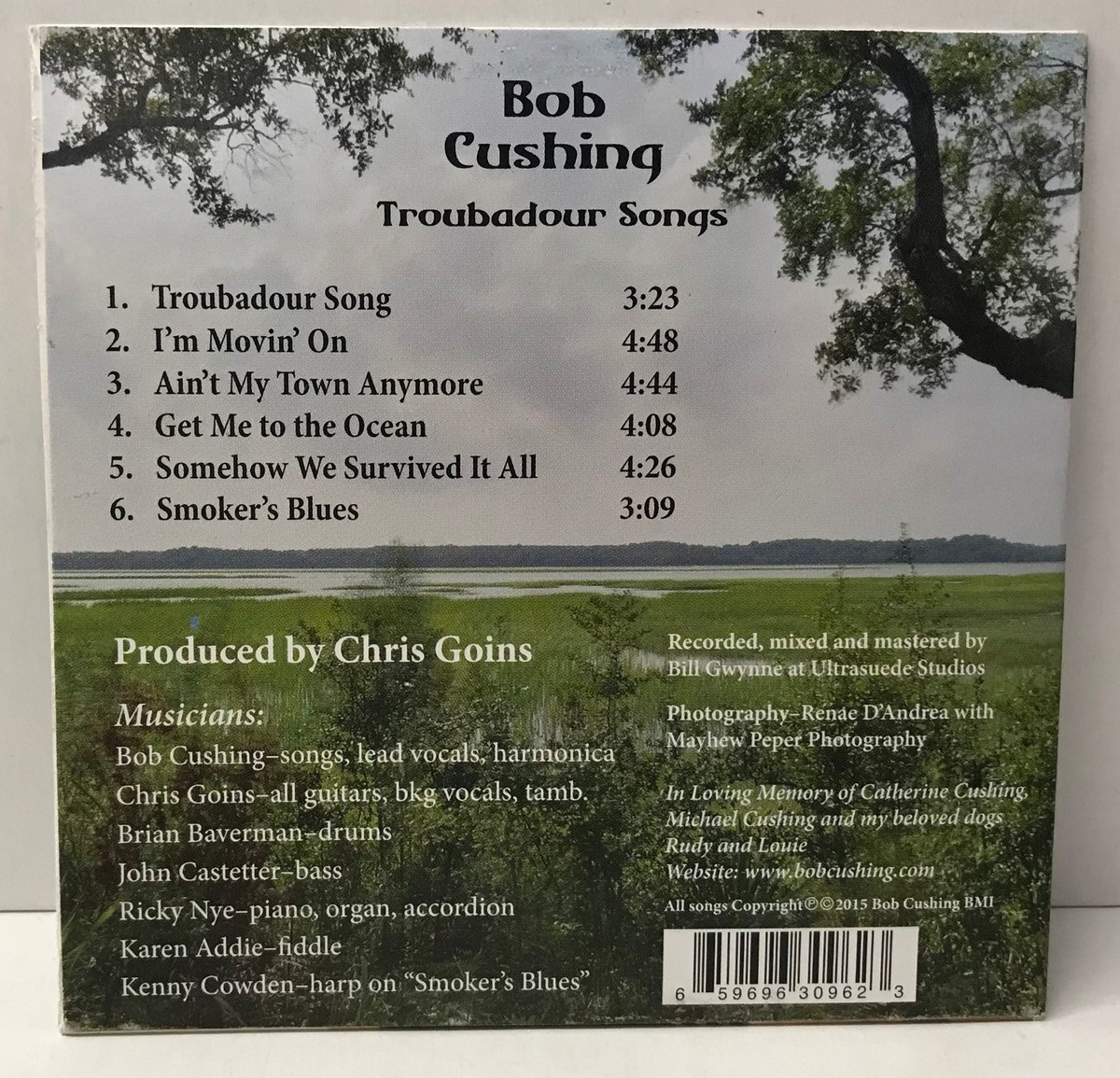 その他 troubadour BOB CUSHING Troubadour Songs CD - AUTOGRAPHED/SIGNED