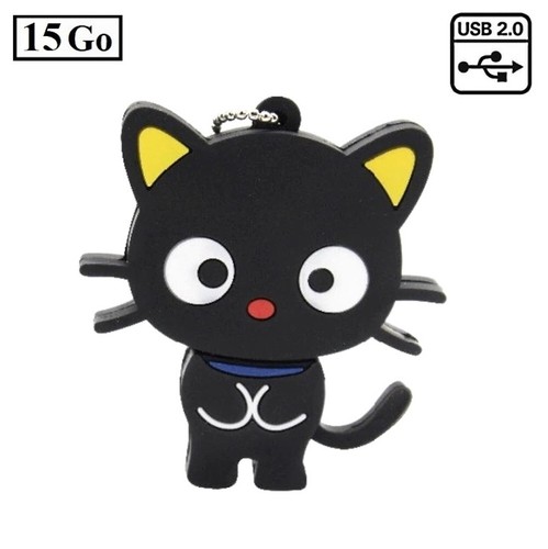 Clé USB 2.0 Flash Drive 15 Go 15Go Chat Noir (Réf 3)