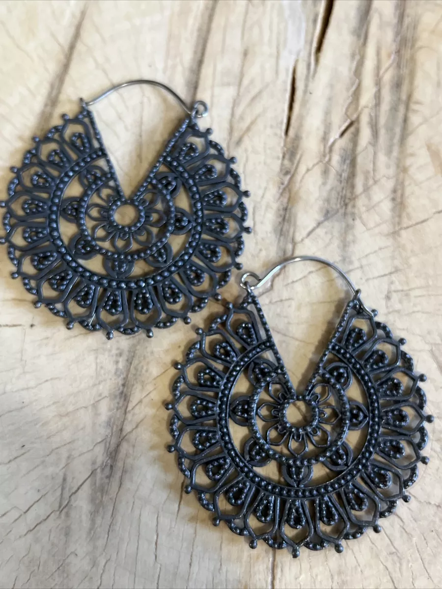 Sterling silver deals mandala earrings