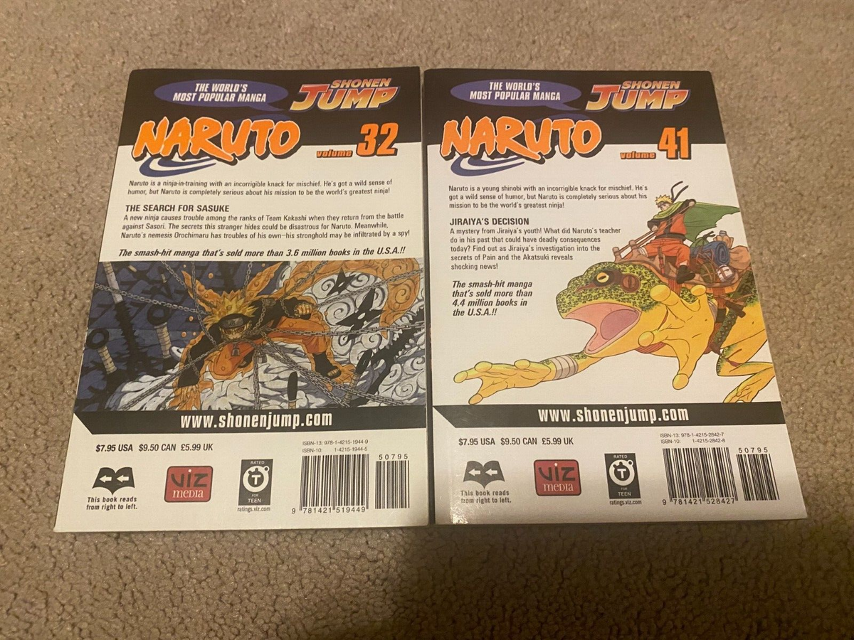 NARUTO VOLUME 32 & 41 SHONEN JUMP PAPERBACK BOOKS MASASHI