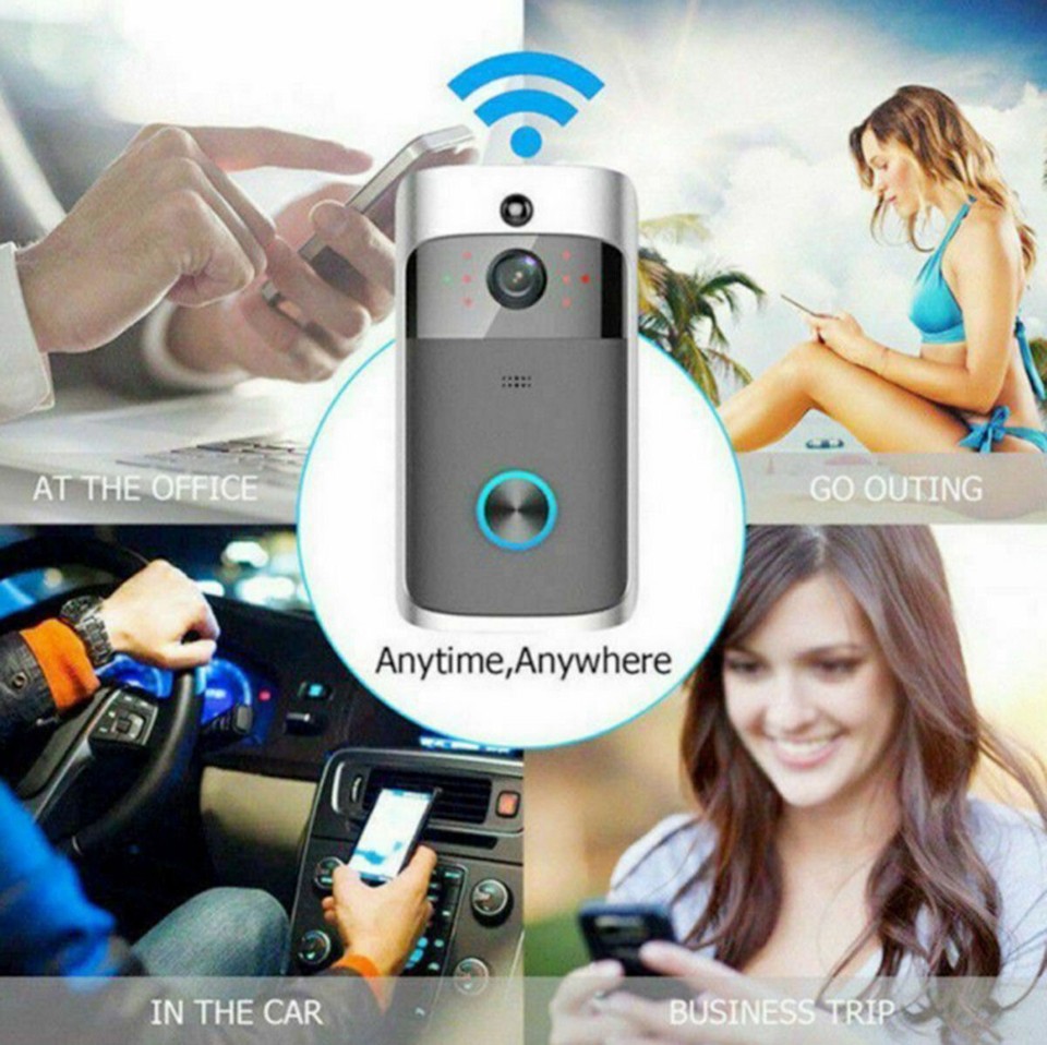 Security Smart WiFi Doorbell Video HD Camera Wireless Intercom Door Bell Ringer