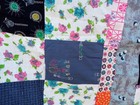 Quilt Top Homemade Hand Stitched Block Pattern Approximately 74"x94" — photo 10