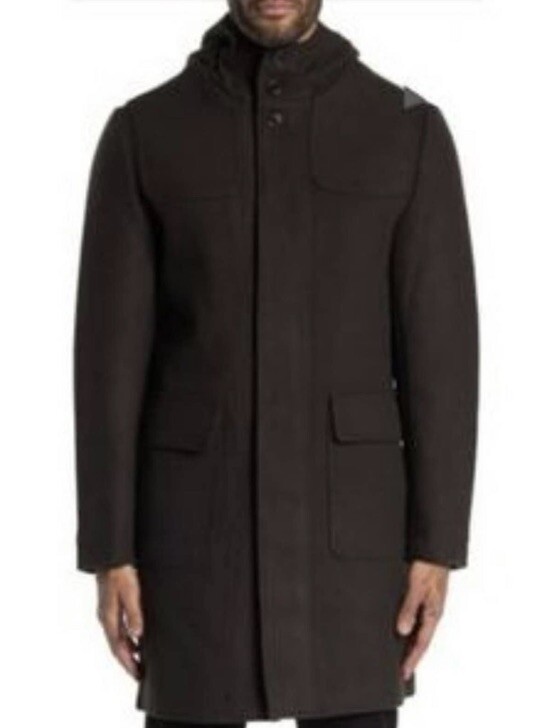 NEW Slate & Stone Men's Wool Blend Duffle Coat - Brown - Large | eBay