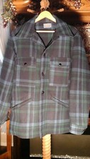 VTG 70'S PENDLETON NEW MEN'S M 44 HEAVY WOOL COAT JACKET BLUE PLAID GIFT