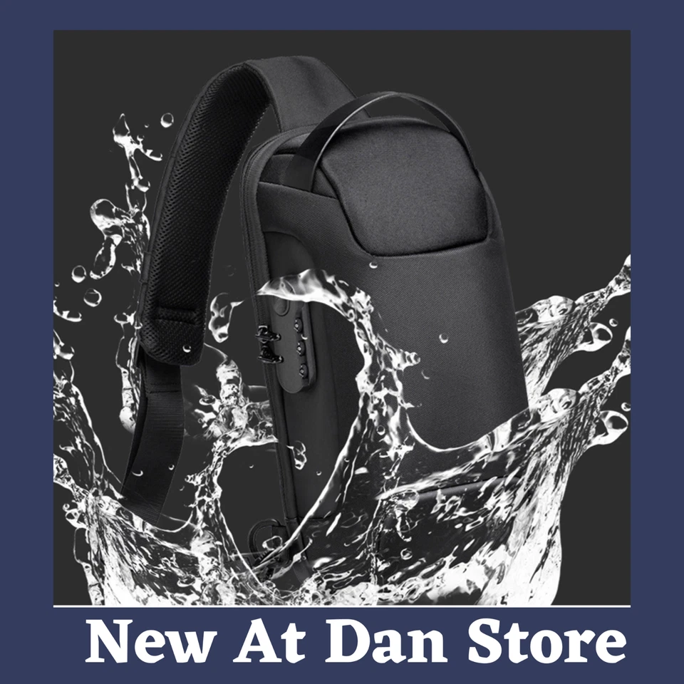 Waterproof USB Anti-theft Bag Men Oxford Crossbody Shoulder Bag Short Travel - Image 2 of 4