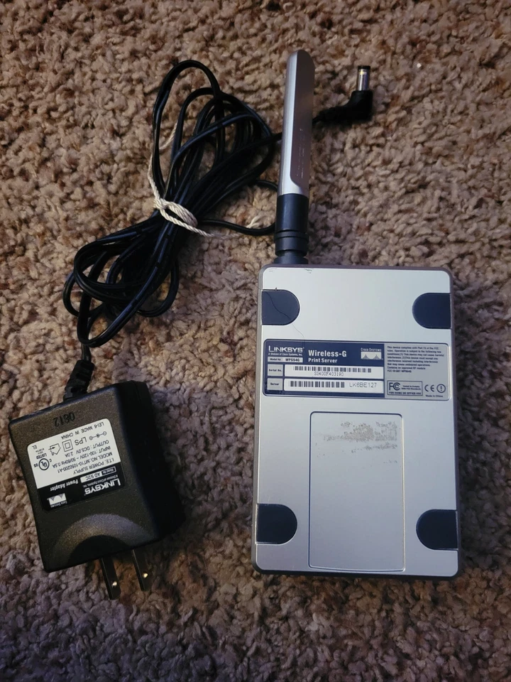 Linksys Wireless G Print Server #WPS54G untested - with power cord - Image 2 of 2