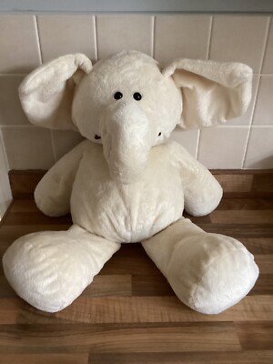 Vintage Cheeky Chums Humatt Elefant weiches Plüschtier cremefarben groß 20 Zoll
