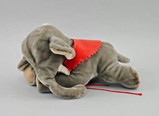 9310021-d Old Plush Animal Stuffed Animal Sleeping Elephant Steiff 7 7/8x11