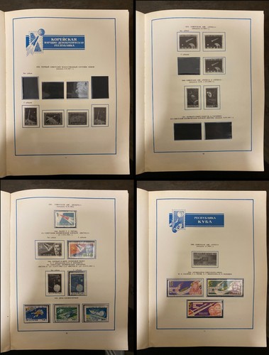 Vintage Soviet Postage Stamp Album SPACE COSMOS USED STAMPS USSR - Picture 21 of 24