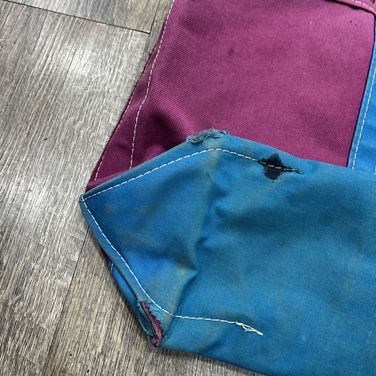 Rare!! Vintage LL BEAN Canvas BOAT AND TOTE Bag Large Purple