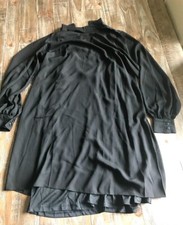 ASOS Black Sheer Mini Dress Maternity Womens Size 12 NEW