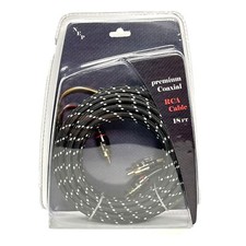 18 Ft 2 Channel OFC RCA Cable Twisted Pair Triple Shielded Car Audio NEP Audio