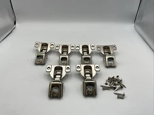 Lot Of 6 Overlay Self-Closing Cabinet Hinges 1-1/2”