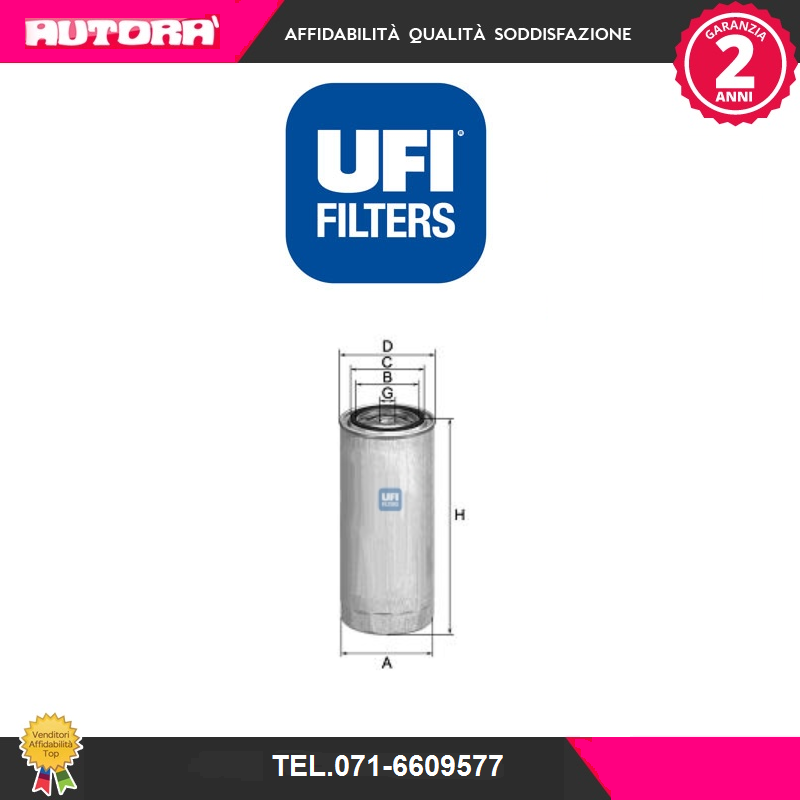 2431901 Filtro carburante (MARCA UFI)
