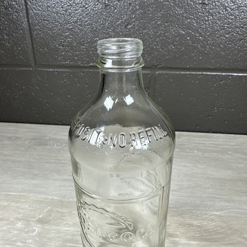 Old Vintage PEPSI Bottle 16 oz. Embossed Clear Glass Pepsi-Cola Empty 1970s - Picture 2 of 19