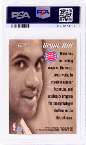 1995 Skybox Premium Grant Hill Close-Up #C2 PSA 9 - Picture 2 of 2