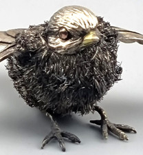 Entz&uuml;ckender Spatz Vogel 925er Silber Sterling Buccelati Italien Sparrow (P63)