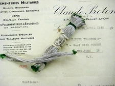 Vintage Antique Silver French Metallic Twist Thread Fly Tying 