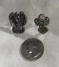 Vintage Kat’s Creations And Angel Star Love Rose Pins