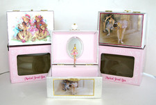 RECTANGLE BALLERINA FAIRY,TEADY BEAR METALLIC JEWELRY MUSIC BOX "SWAN LAKE" TUNE