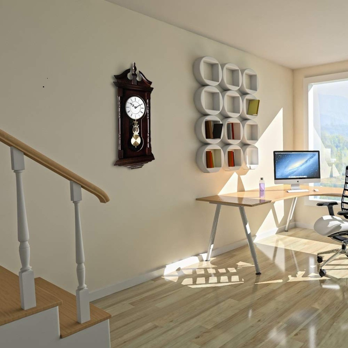 Wall Clocks: Grandfather Wood Wall Clock with Chime. Pendulum Wood  Traditiona... | eBay