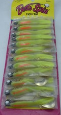 Betts 025ST-47G 1/4 Oz Beetle Spin Split Tail Chr Crawfish Card of 12
