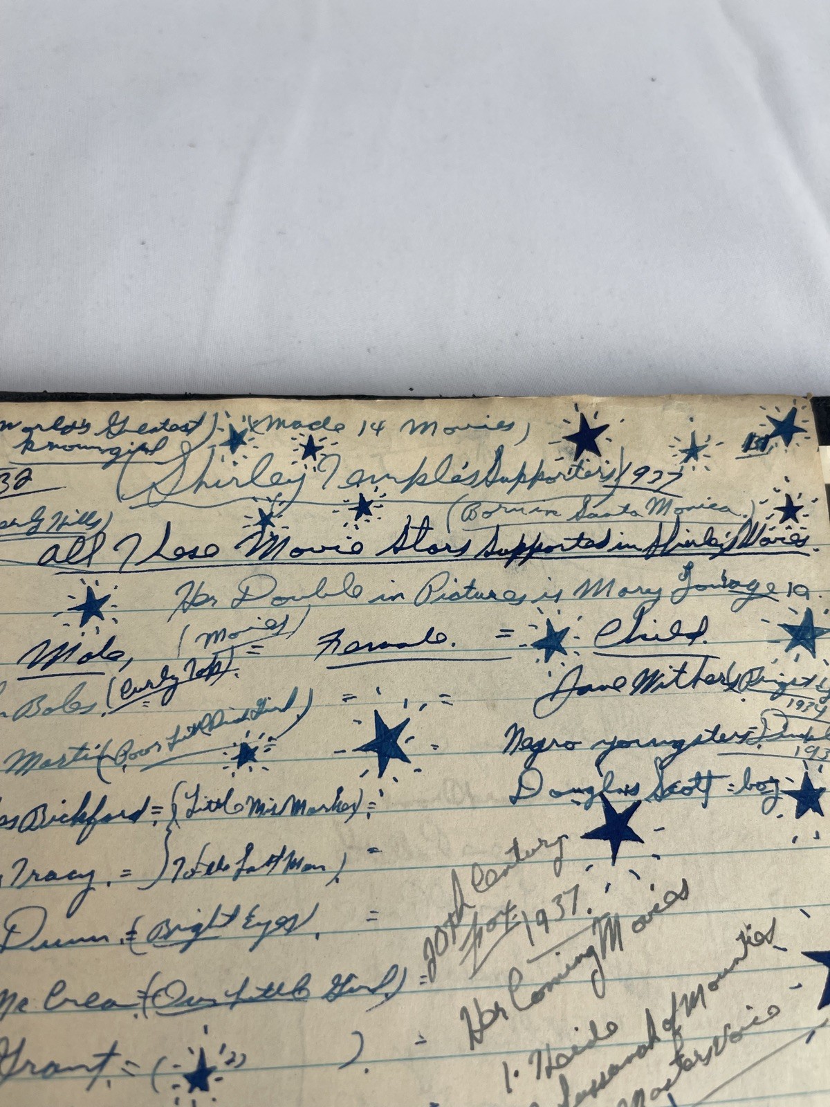 Handmade SHIRLEY TEMPLE 134 pg SCRAPBOOK NEWSPAPER MAGAZINE CLIPPINGS EPHEMERA