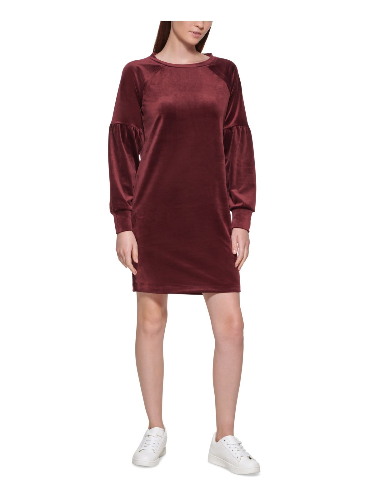 MARC NEW YORK PERFORMANCE Womens Burgundy Balloon Sleeve Sheath Dress XL