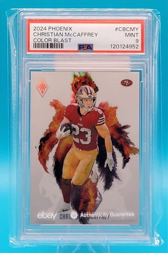 Christian McCaffrey #CB-CMY 2024 Panini Phoenix Color Blast card
