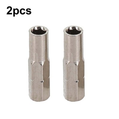 Efficient 2pcs 6 35mm to 4mm Hex Shank Bit Adapter for Electric Screwdrivers